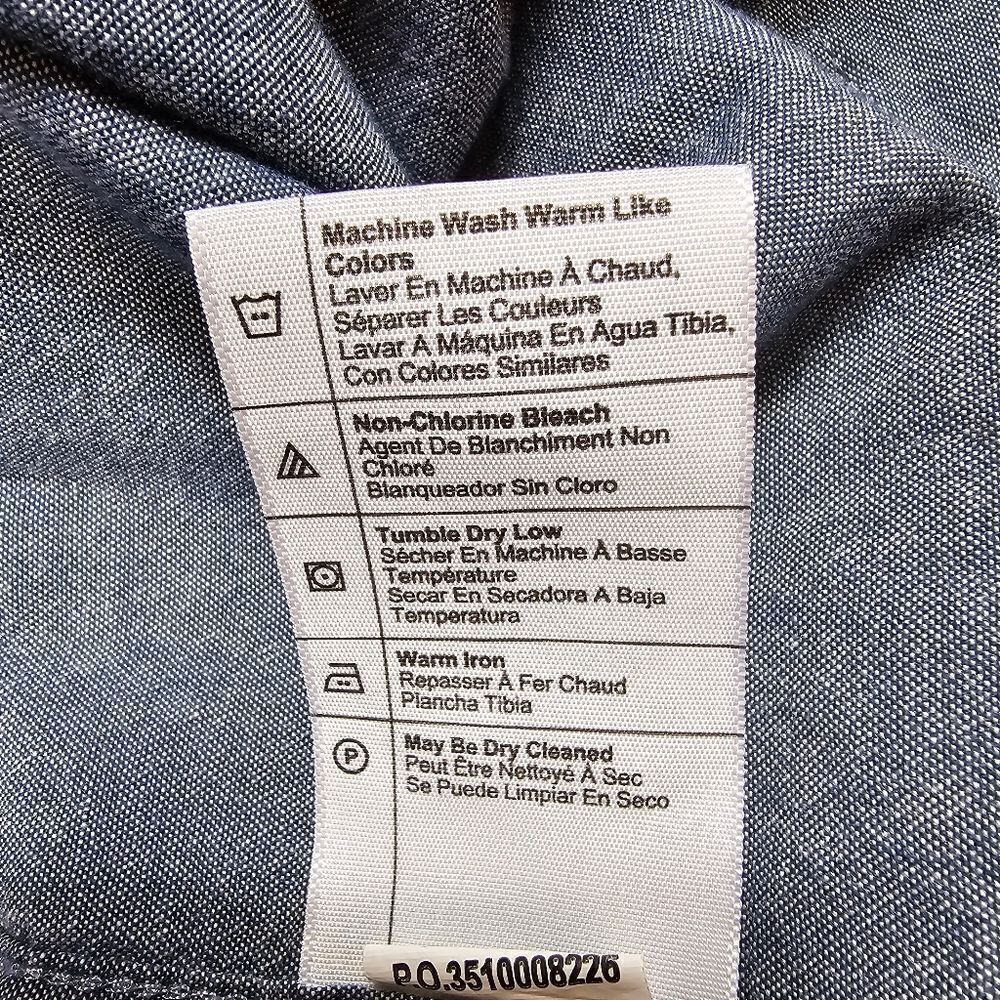 Carhartt Loose Fit Denim Button Down Short Sleeve Shirt Men's Size‎ XL - Picture 7 of 9